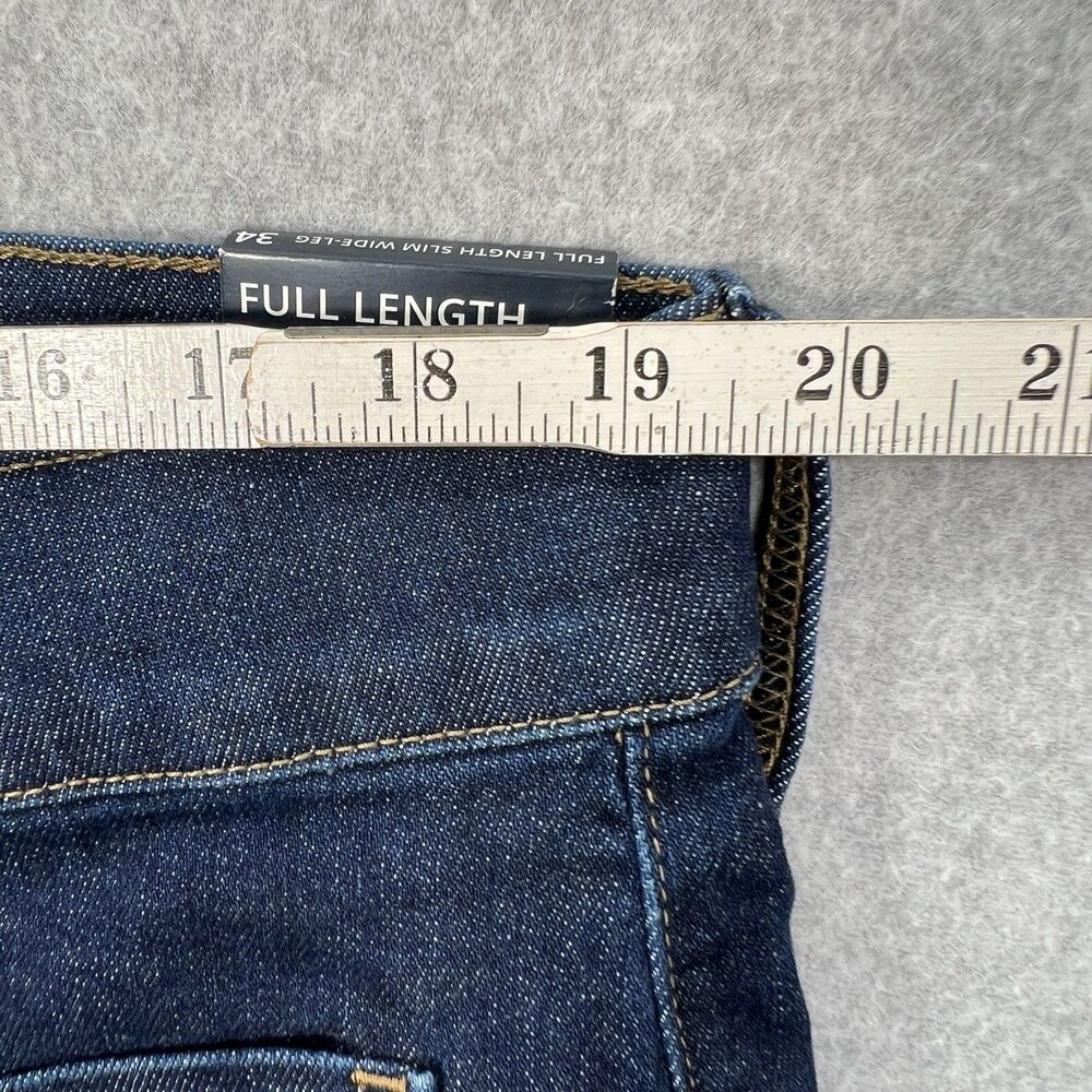 J.Crew Slim Wide‑Leg Jeans Womens 34 actual 39x29  All‑Day Stretch NWT dark - Picture 5 of 15